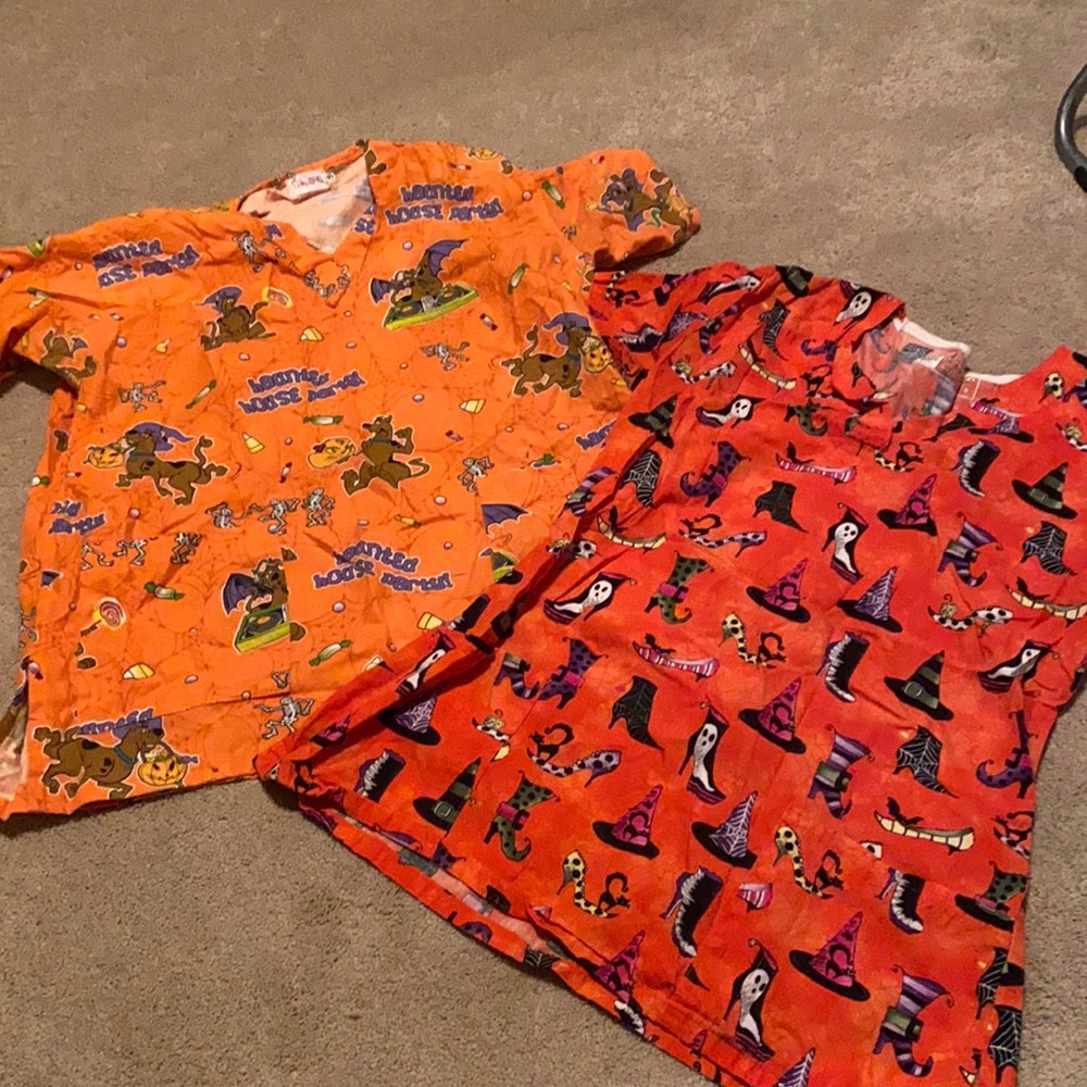 Halloween scrub top bundle